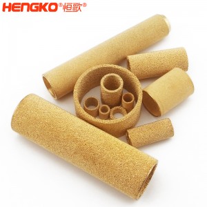 恒歌金屬微米多孔粉末燒結黃銅、青銅、銅濾芯濾筒 按需設計各規格銅濾芯過濾器