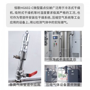 恒歌HG602-C干燥機(jī)微型露點(diǎn)變送器丨 ±1°C 高精度露點(diǎn)儀探頭